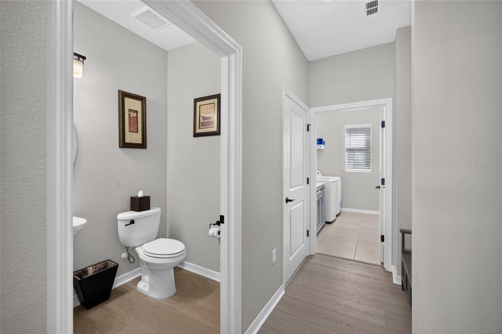 Half-Bath and Large Laundry Room