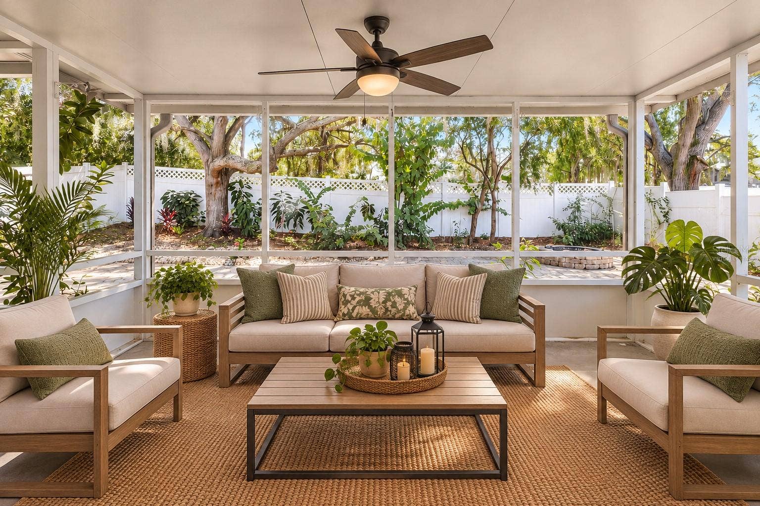 15806 GREEN COVE BOULEVARD, Clermont, FL 34714 Screened Patio - Virtually Staged