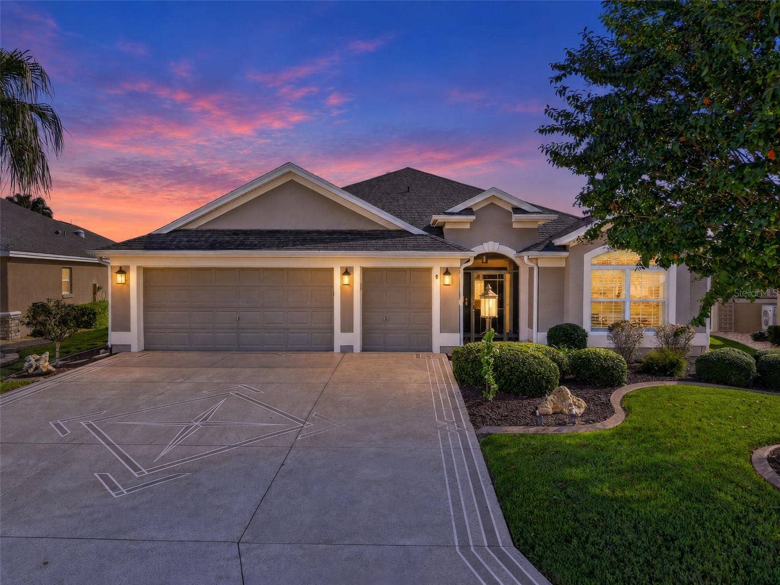 Twilight Front Elevation