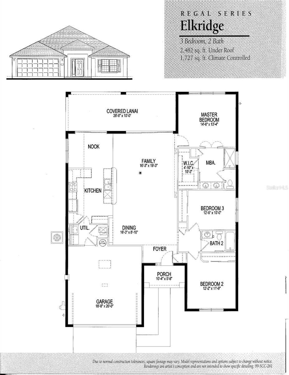 13136 SE 86TH CIRCLE, Summerfield, FL 34491 Elkridge Sample Floorplan