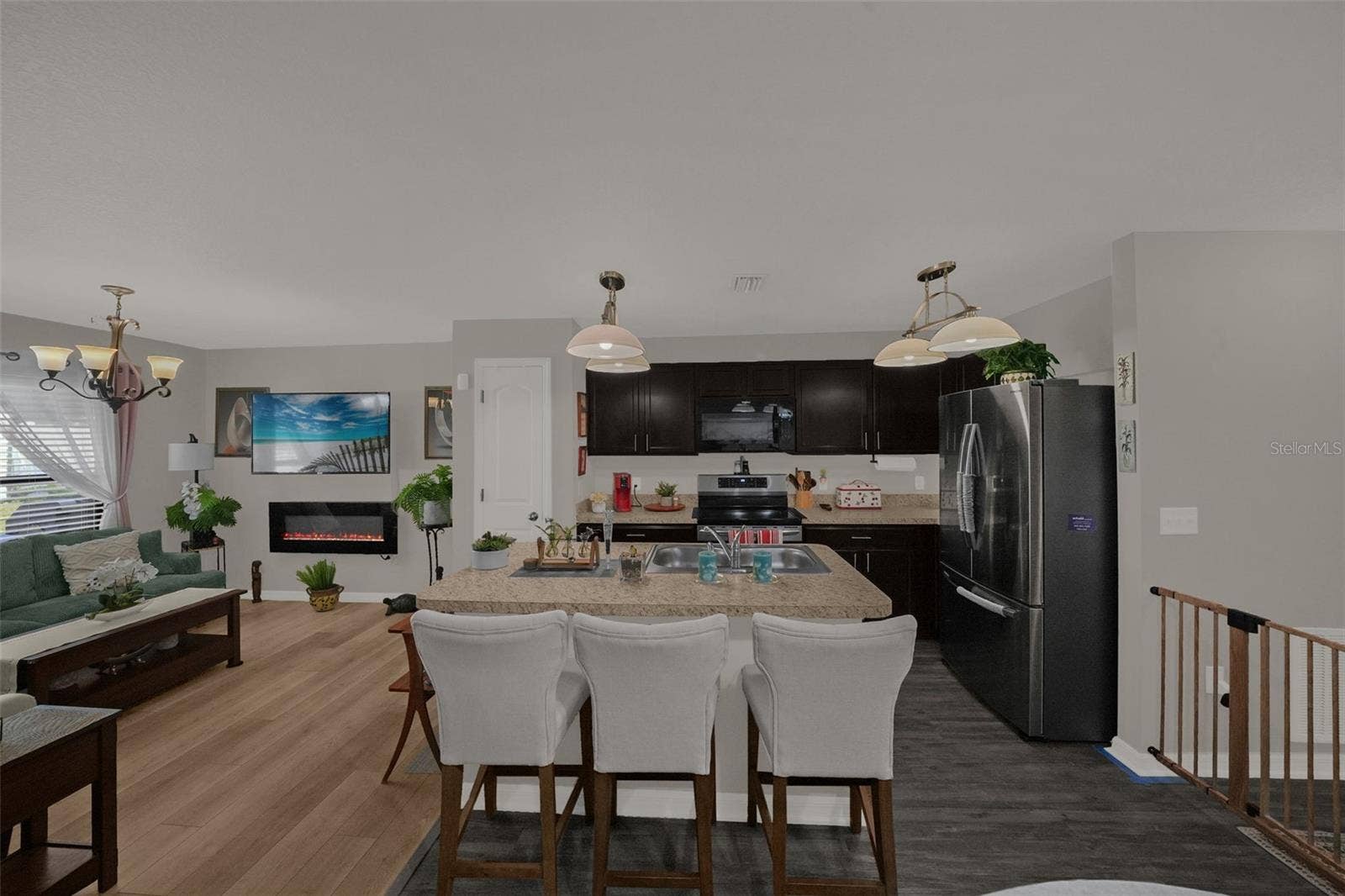 26448 BERTRAM ROAD, Brooksville, FL 34602 Open concept kitchen and living area