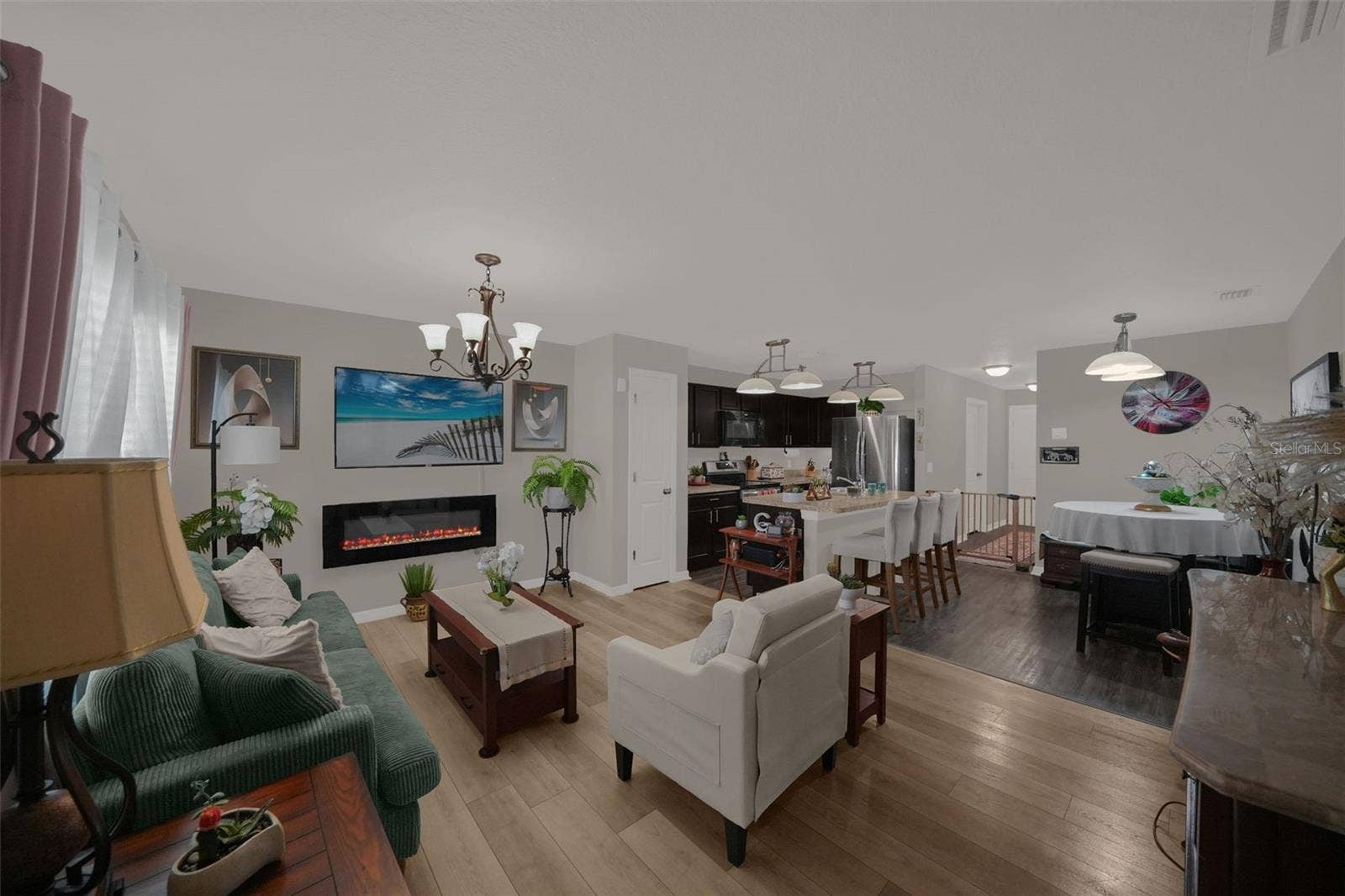 26448 BERTRAM ROAD, Brooksville, FL 34602 Living room and open floor plan