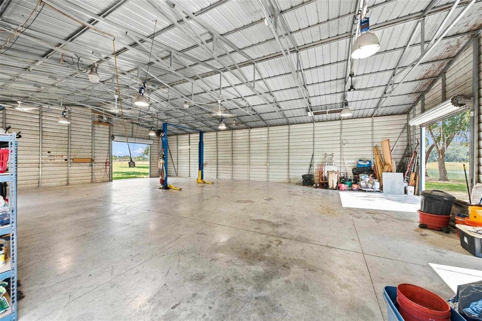15330 SKY LAKE LANE, Tavares, FL 32778 INTERIOR VIEW OF 40 X 60 METAL BUILDING
