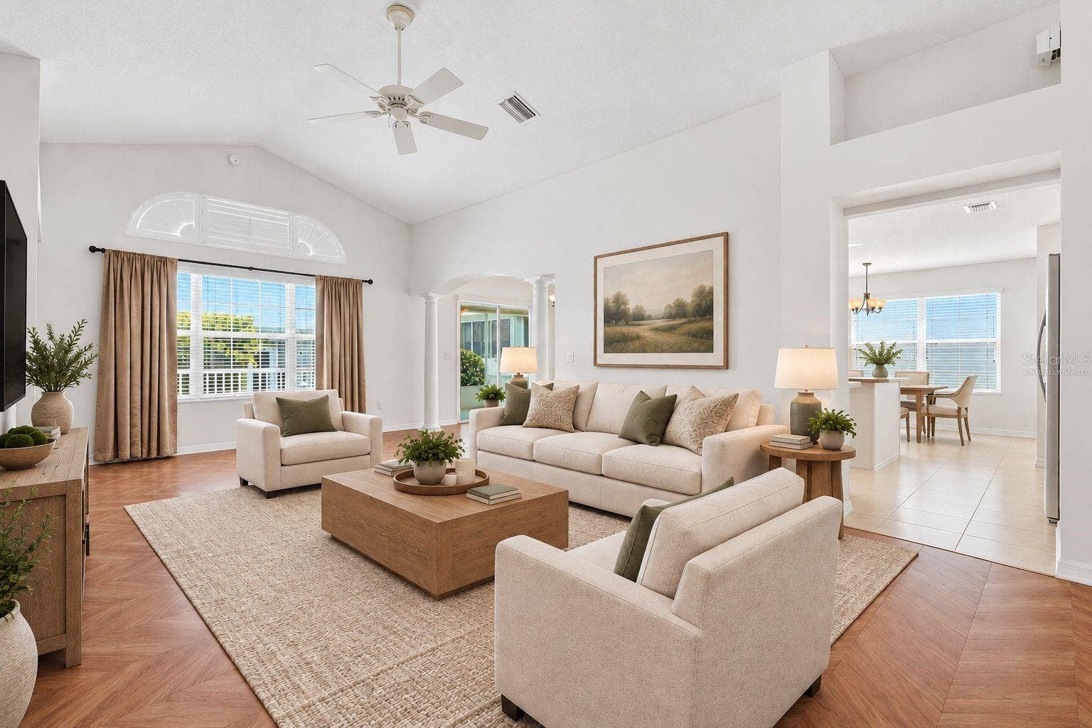 1563 EASTOVER TERRACE, The Villages, FL 32162 Virtually Staged Living Room