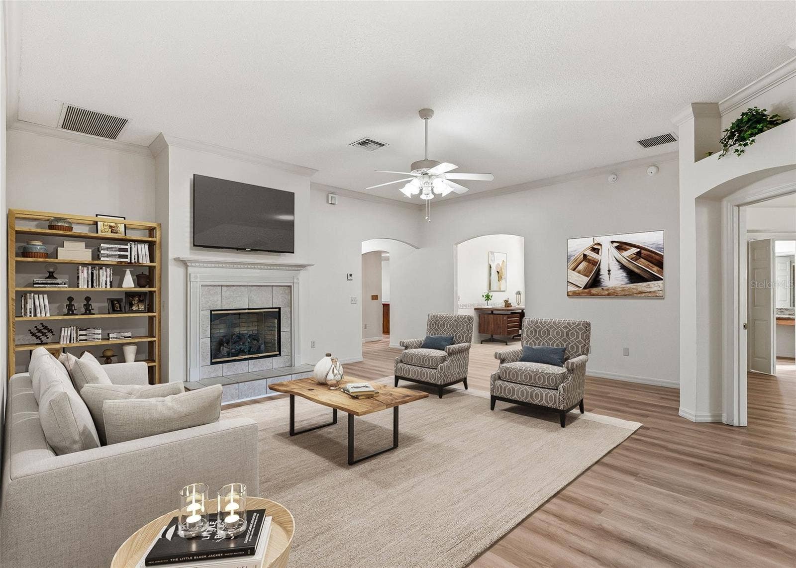 2762 MORVEN PARK WAY, The Villages, FL 32162 AI Staged Living Area