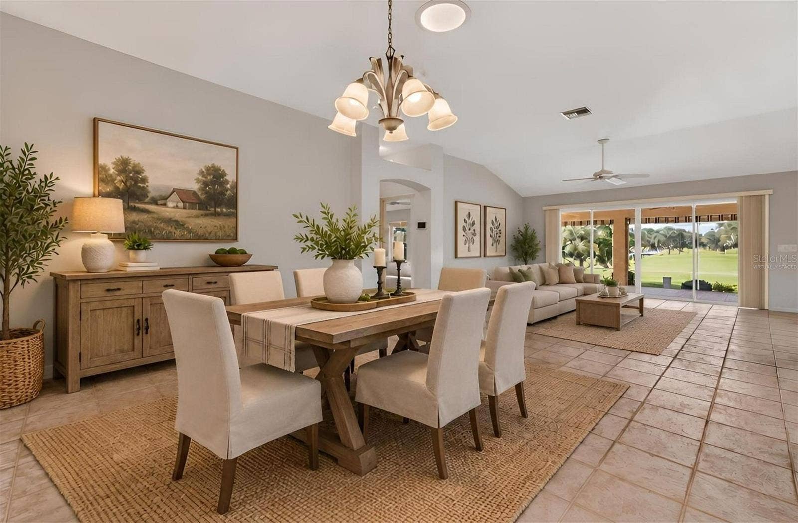 16840 SE 85TH SAPELO COURT, The Villages, FL 32162 Living and Dining Rooms-Virtually Staged