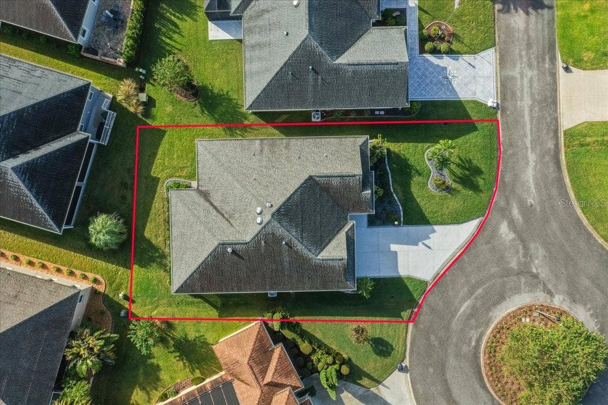 Aerial View with Property Outline