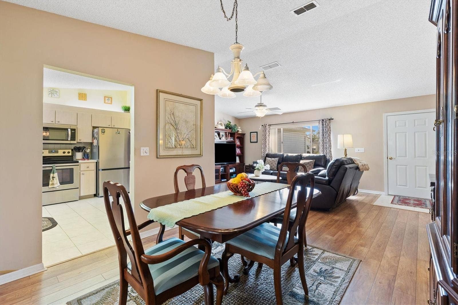 Spacious dining area