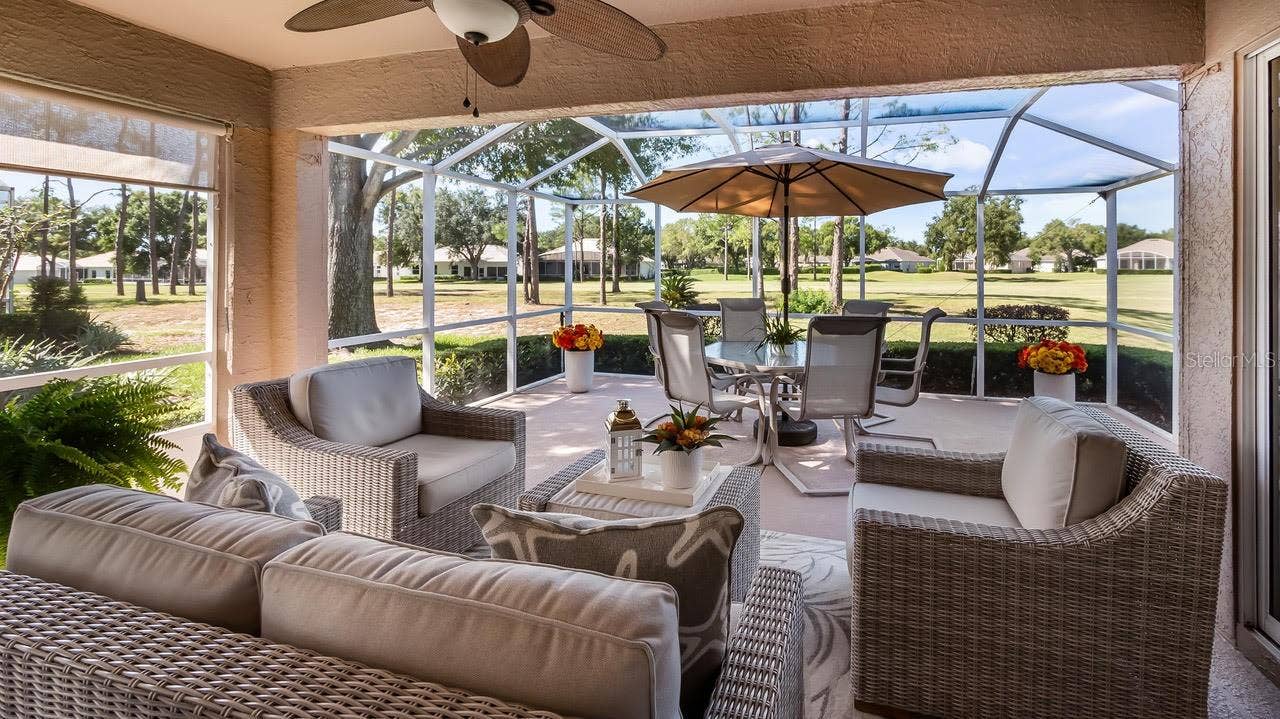 3720 DOUNE WAY, Clermont, FL 34711 Lanai Overlooking the Golf Course