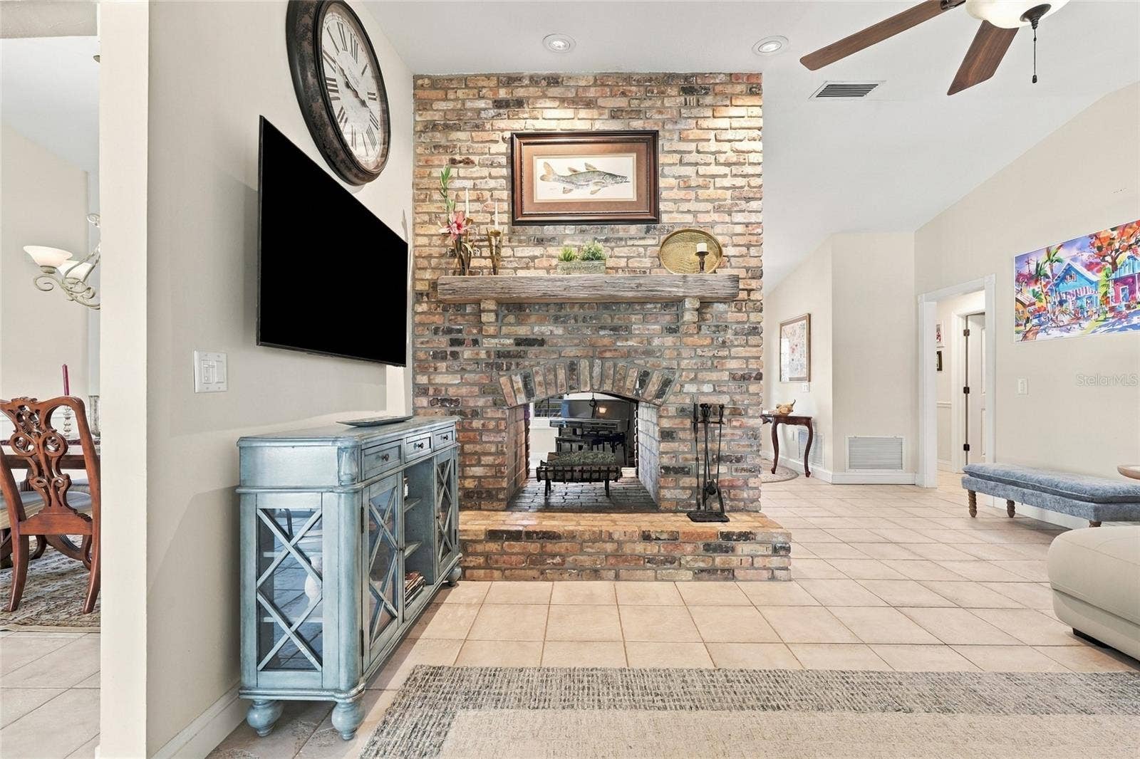 13205 MARIA AVENUE, Clermont, FL 34711 See through fireplace