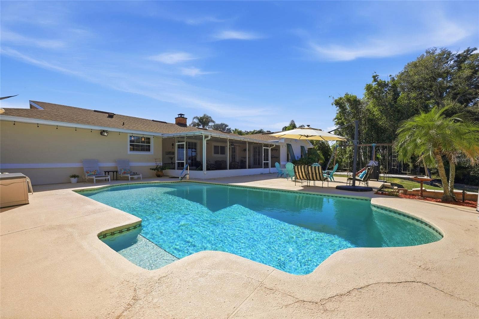 13205 MARIA AVENUE, Clermont, FL 34711 Pool with large patio