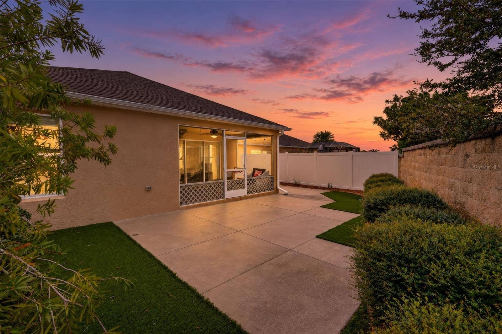 3435 ALLISON PLACE, The Villages, FL 32163 Private Rear Courtyard