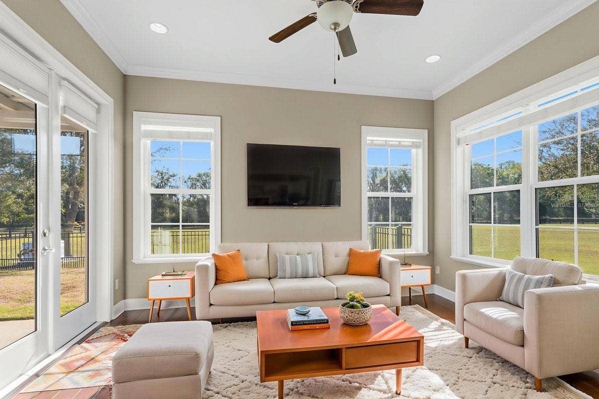 10401 NW 153RD TERRACE, Alachua, FL 32615 Guest House Living Room (virtually staged)