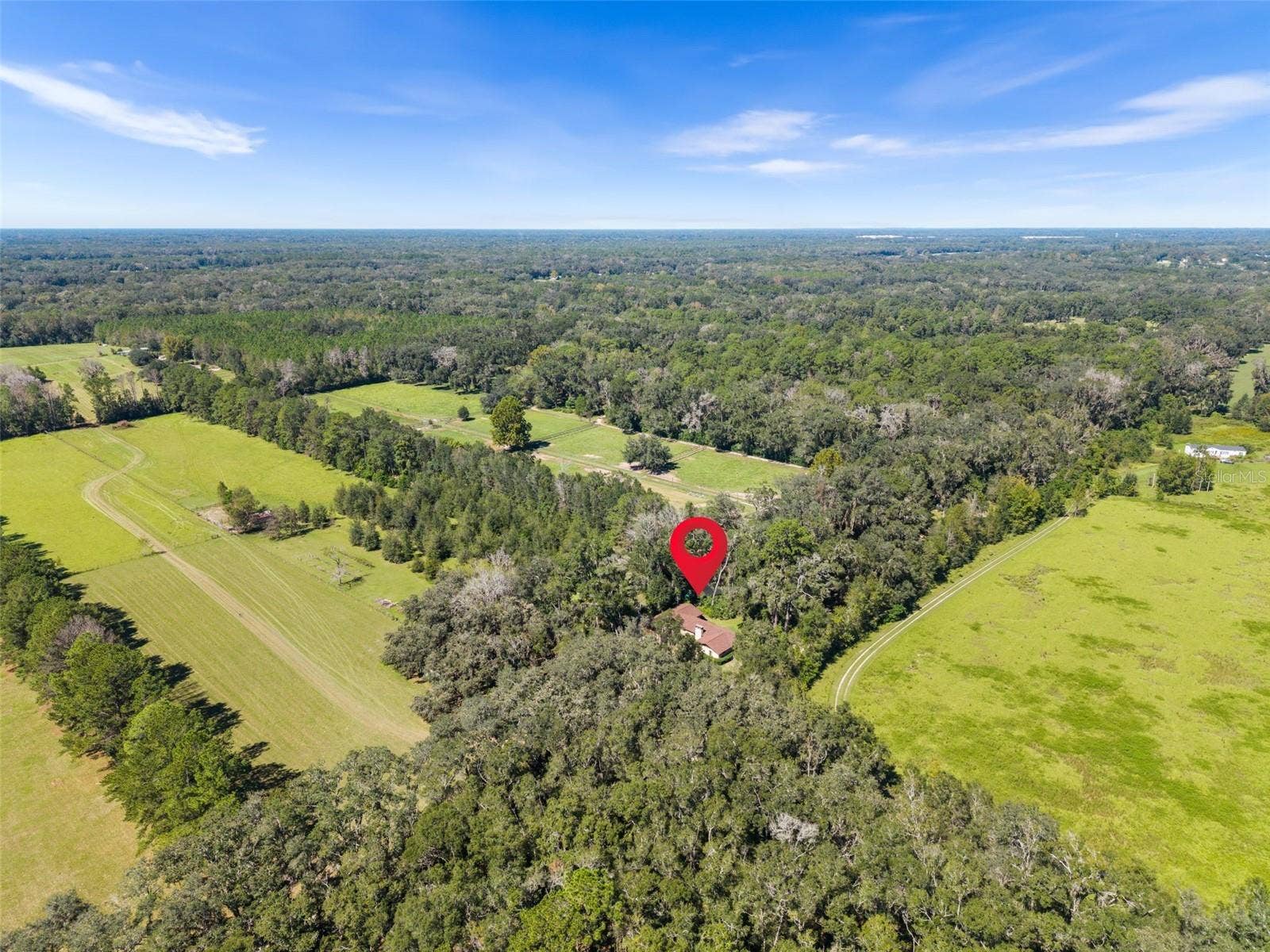 Home is on the NE corner of the property.