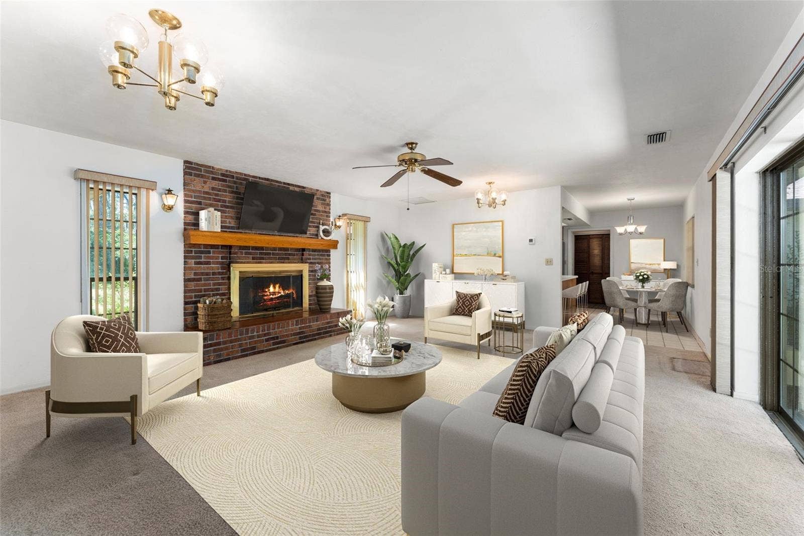 Living room staged