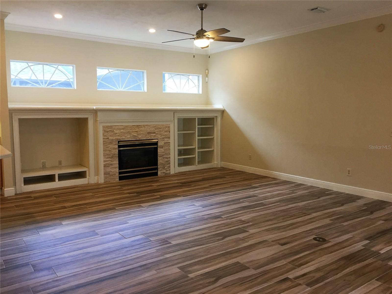 Gas fireplace in great room