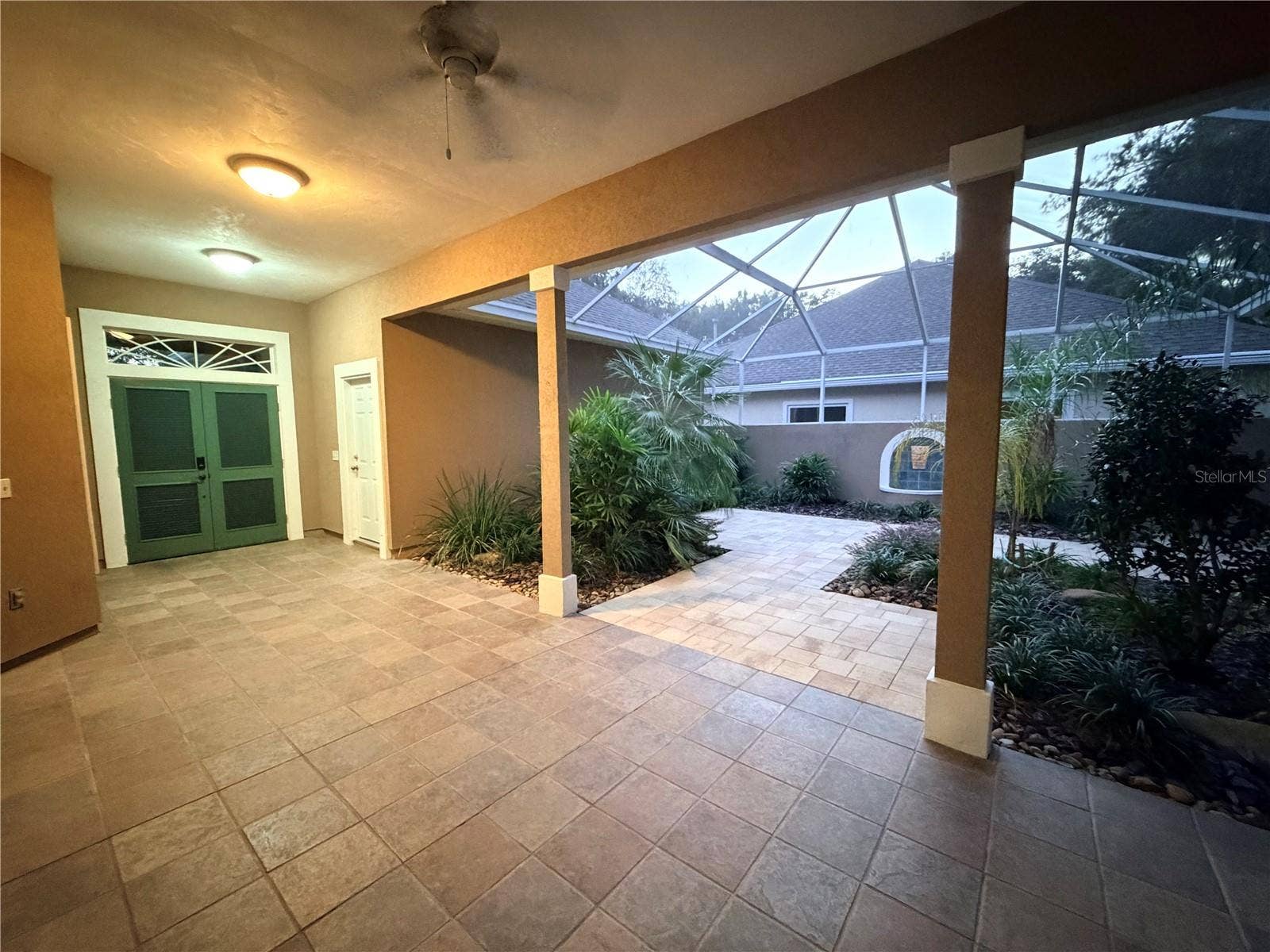 front entry doors into courtyard