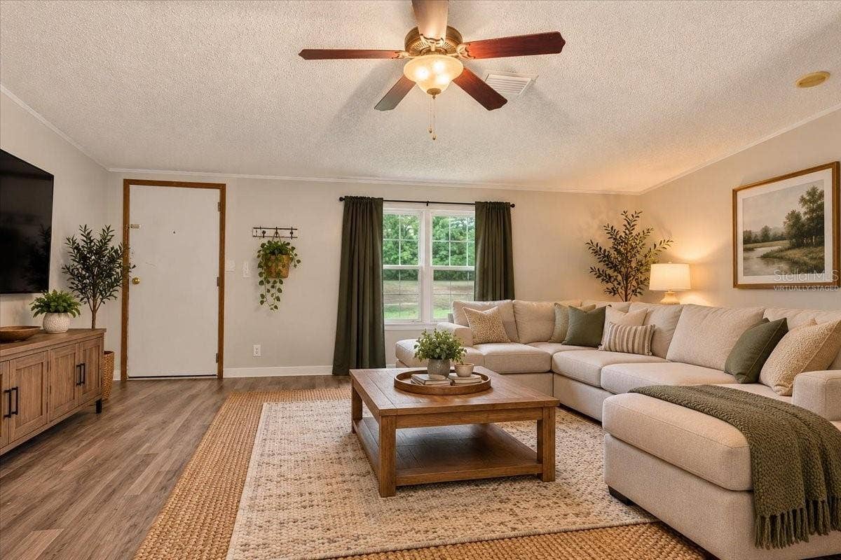 7030 NW 167TH PLACE, Trenton, FL 32693 Great room virtually staged