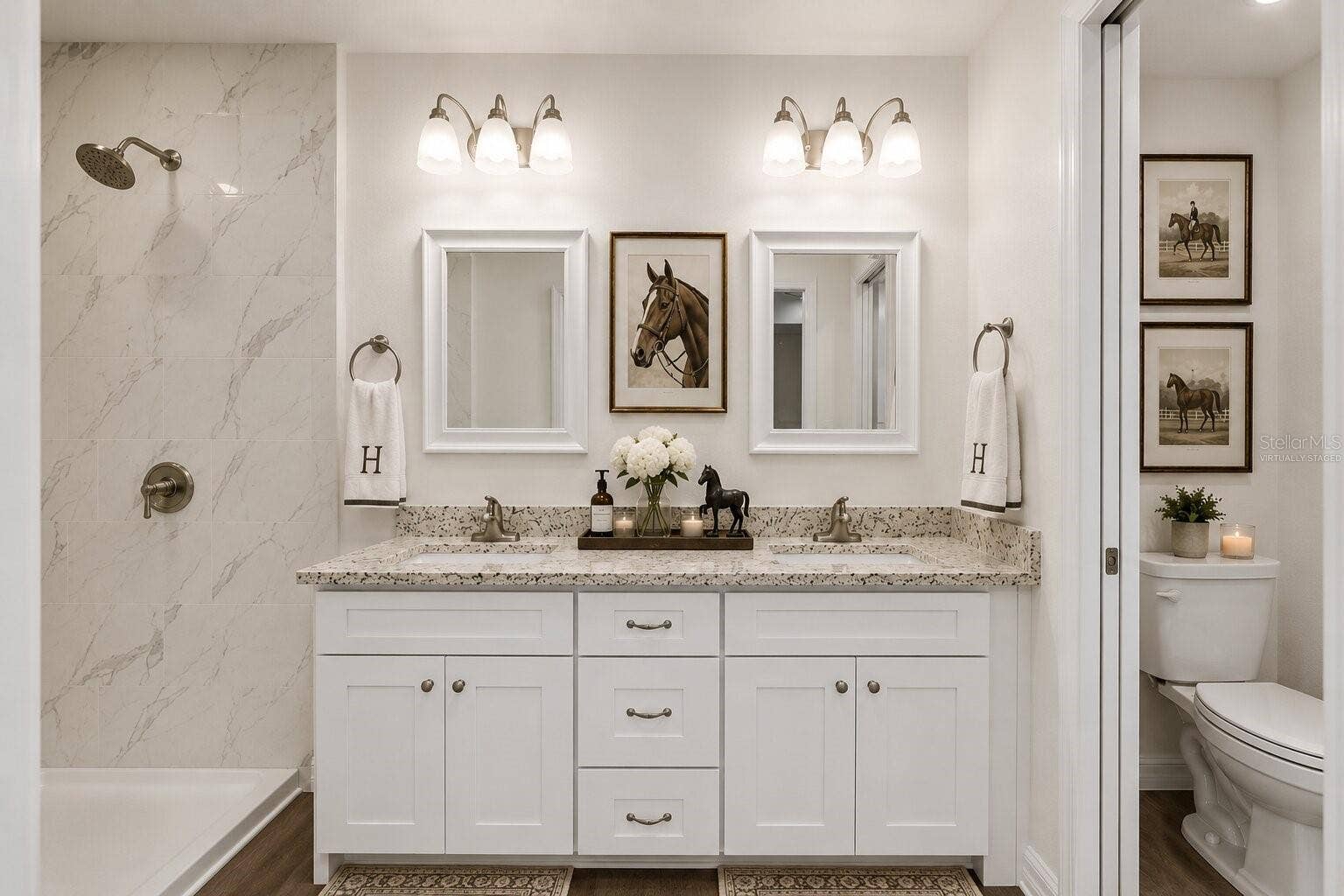 14421 SW 77TH AVENUE, Ocala, FL 34473 Virtually Staged Master Bathroom