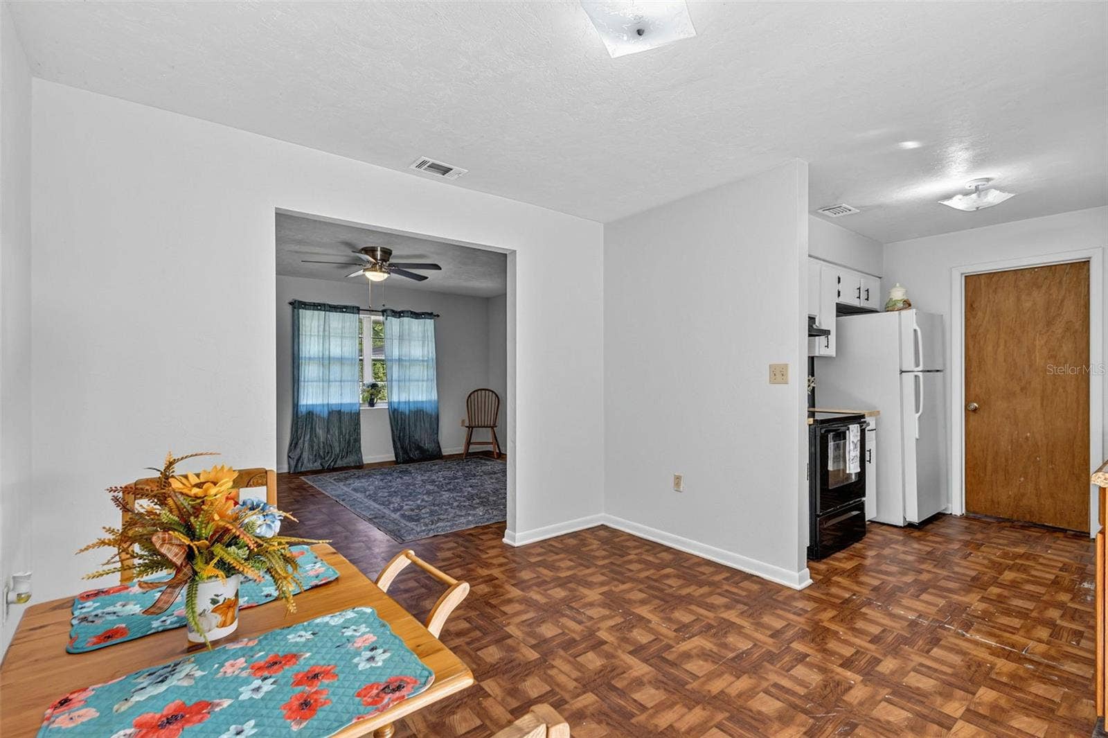 Dining Room from sliding glass door.