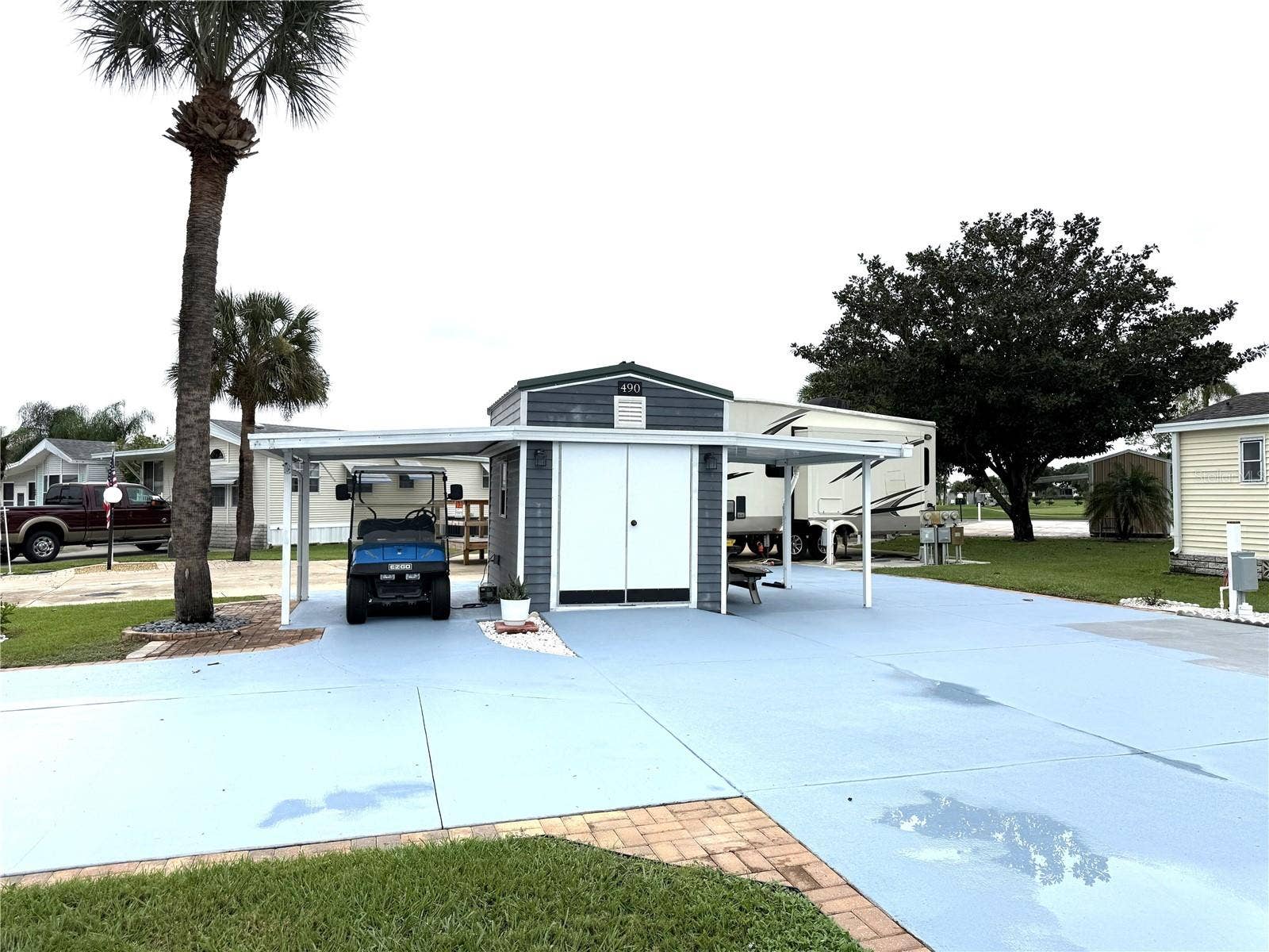 490 PINE LOOP, Frostproof, FL 33843 STORAGE SHED & GOLF CART