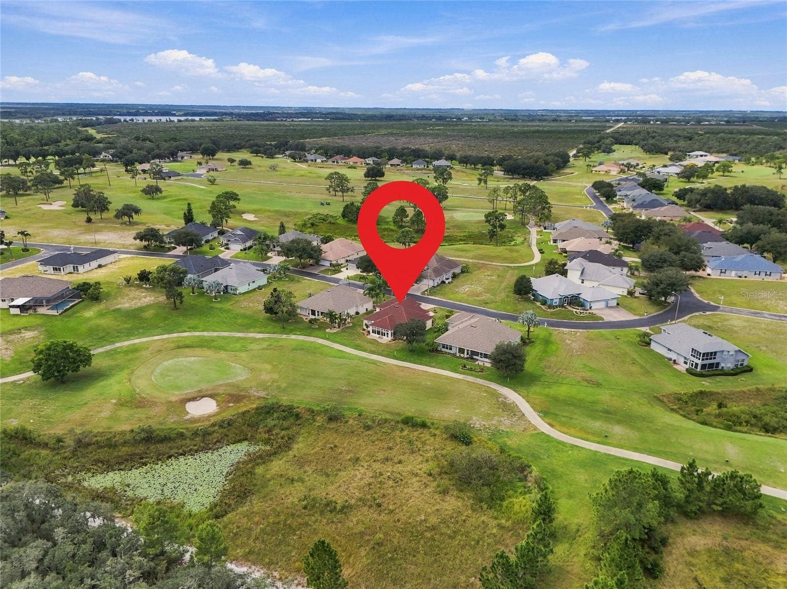 Aerial view of property