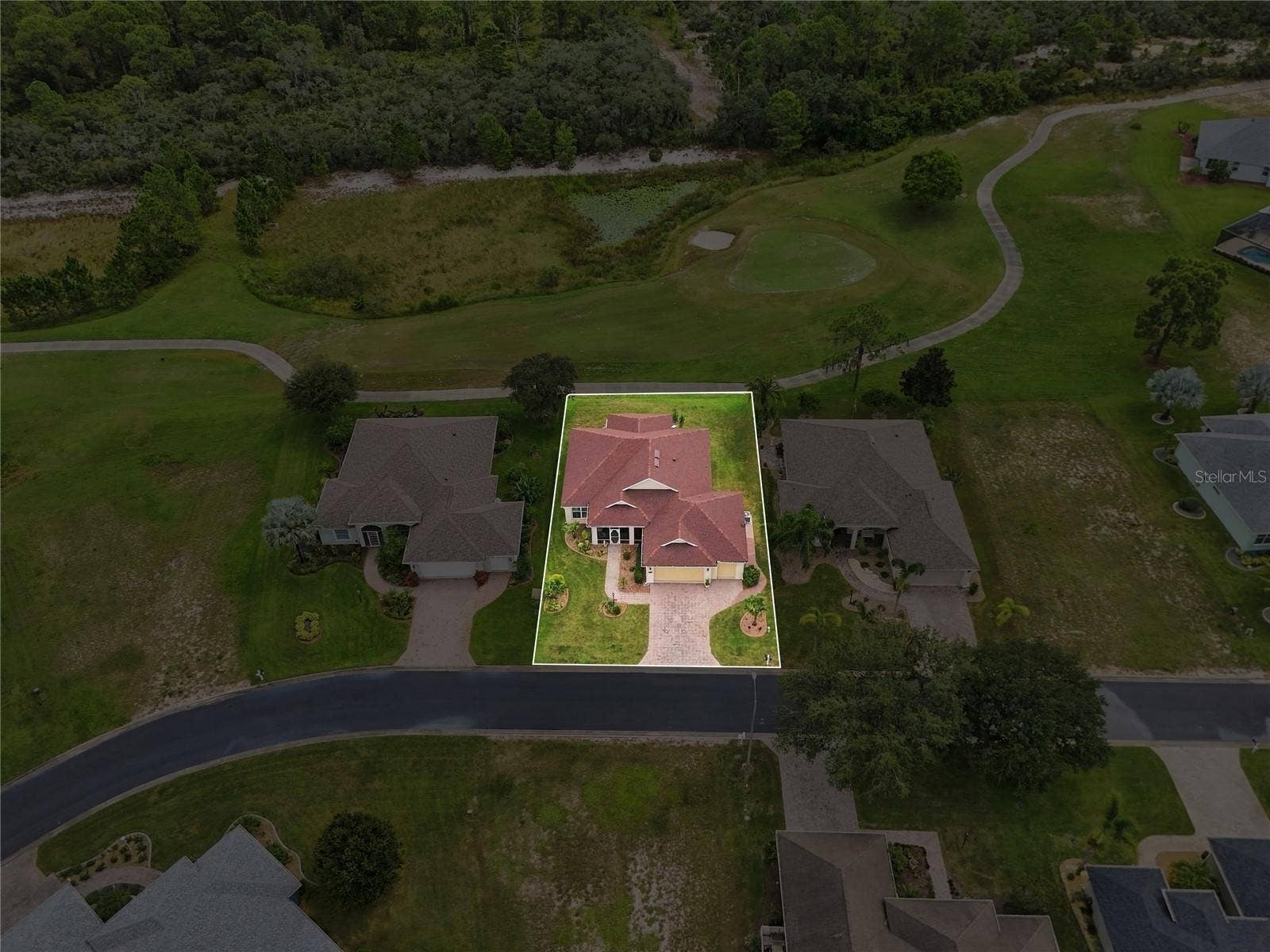 Aerial view of property