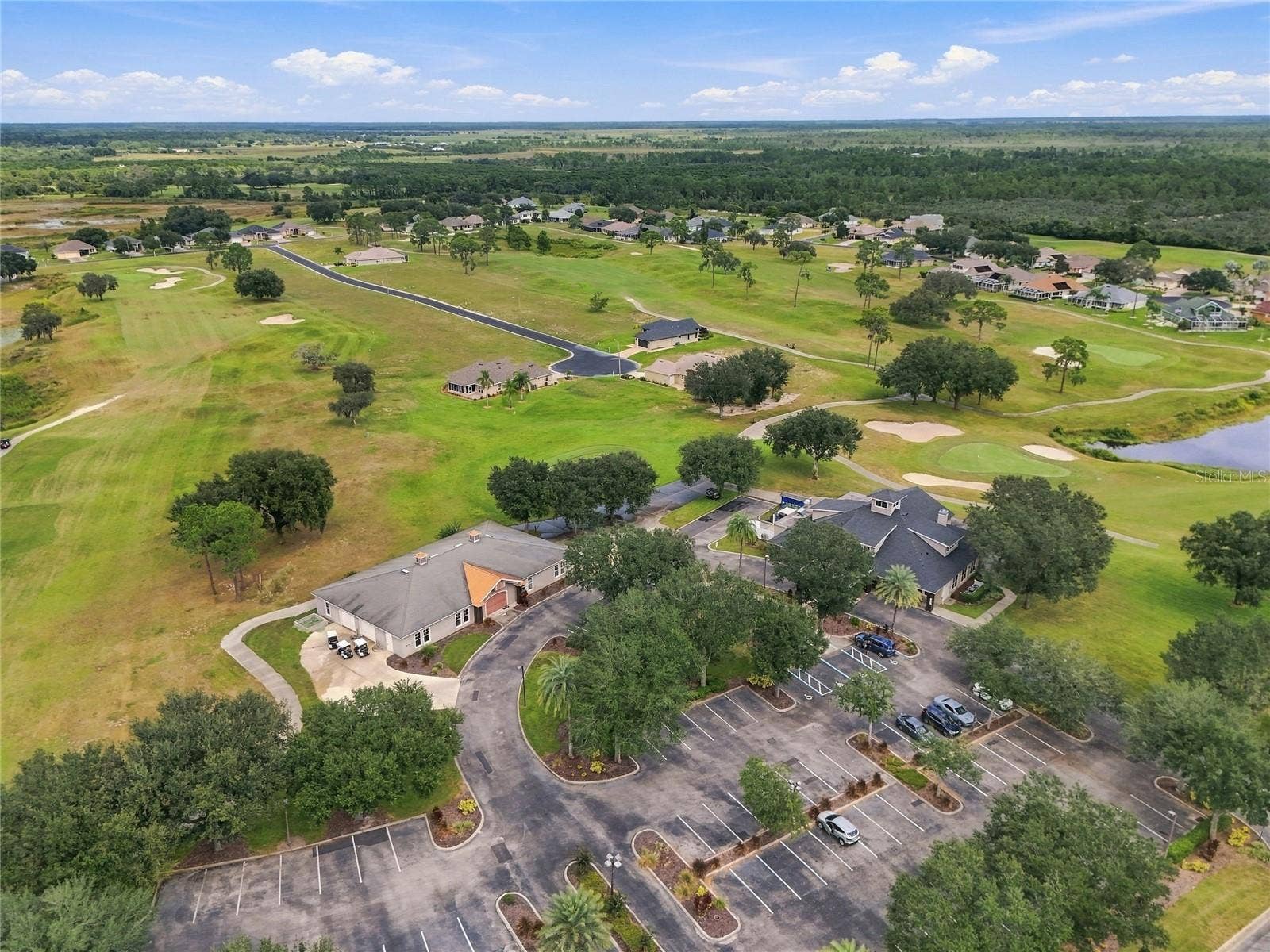 Aerial view of golf course