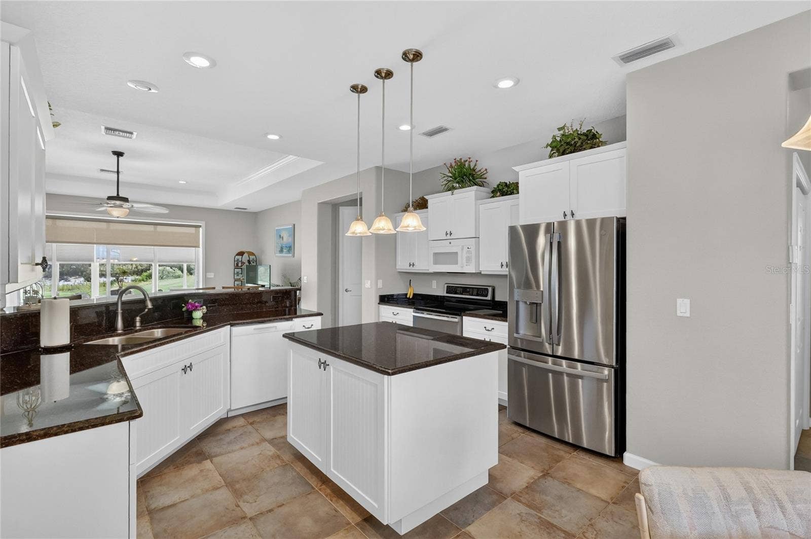 Kitchen Island and stainless Steel Appliance