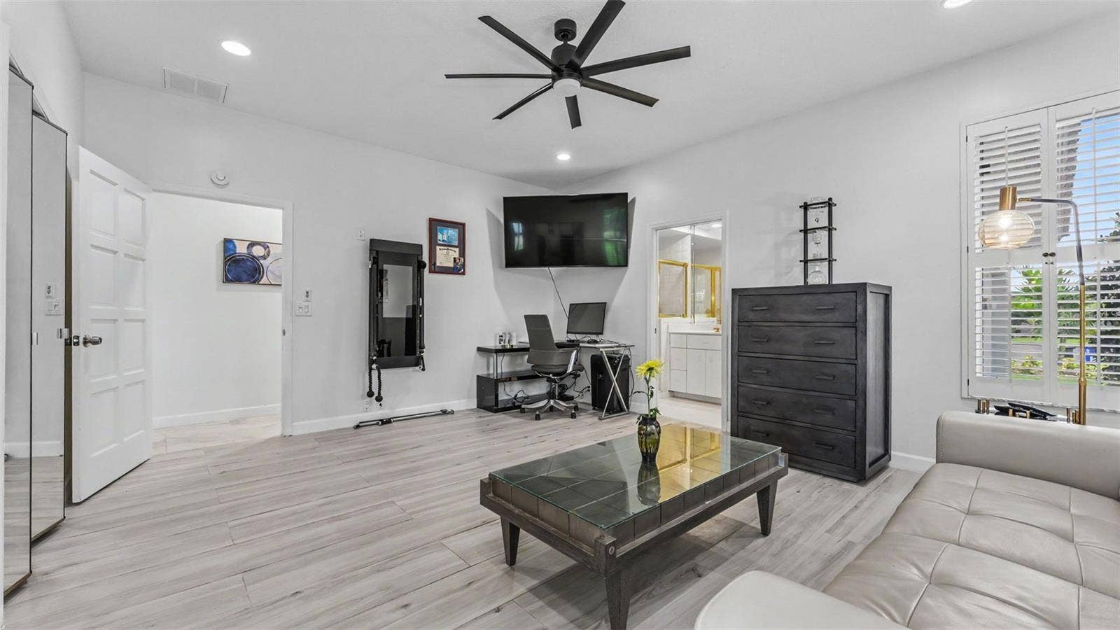 Bedroom 3 - currently used as an exercise room and officce