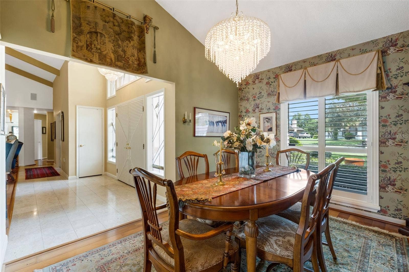 3507 BARLEY LANE, Lakeland, FL 33803 with its stunning and unique crystal chandelier.
