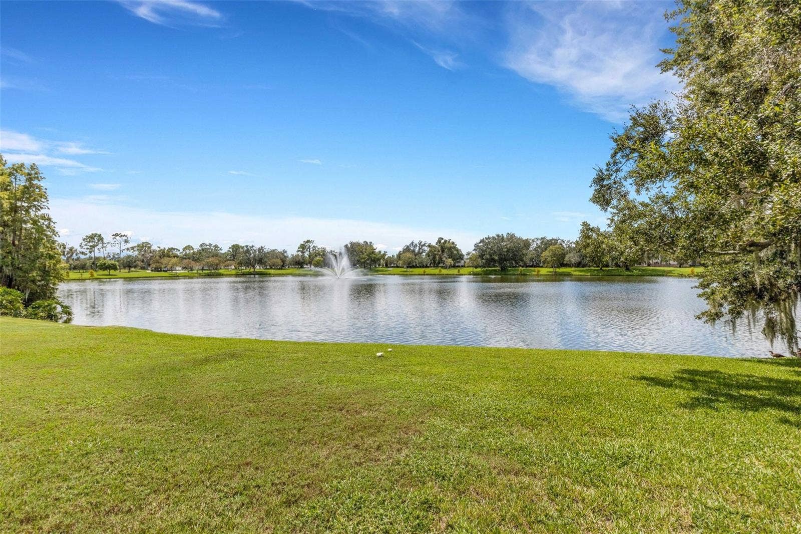 3507 BARLEY LANE, Lakeland, FL 33803 The large architectual fountain is maintained by the HOA and is light at night.