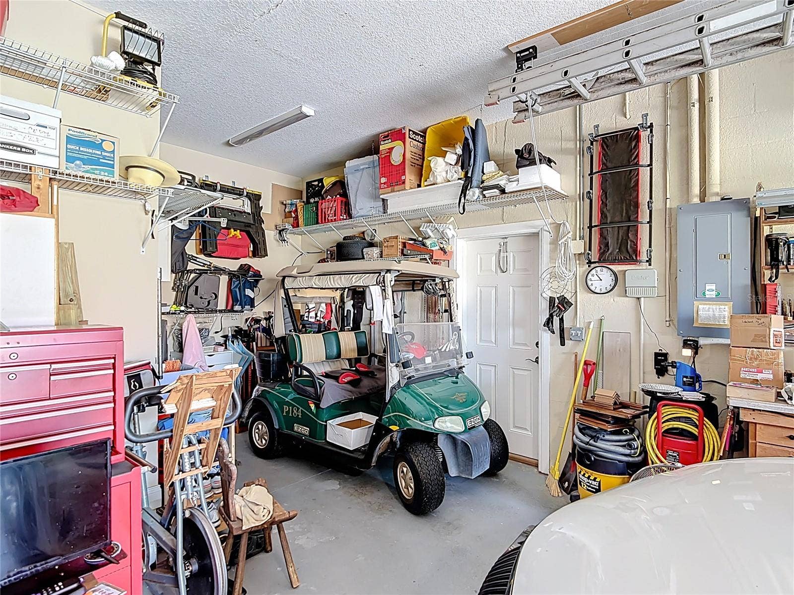 Workshop area of oversized garage