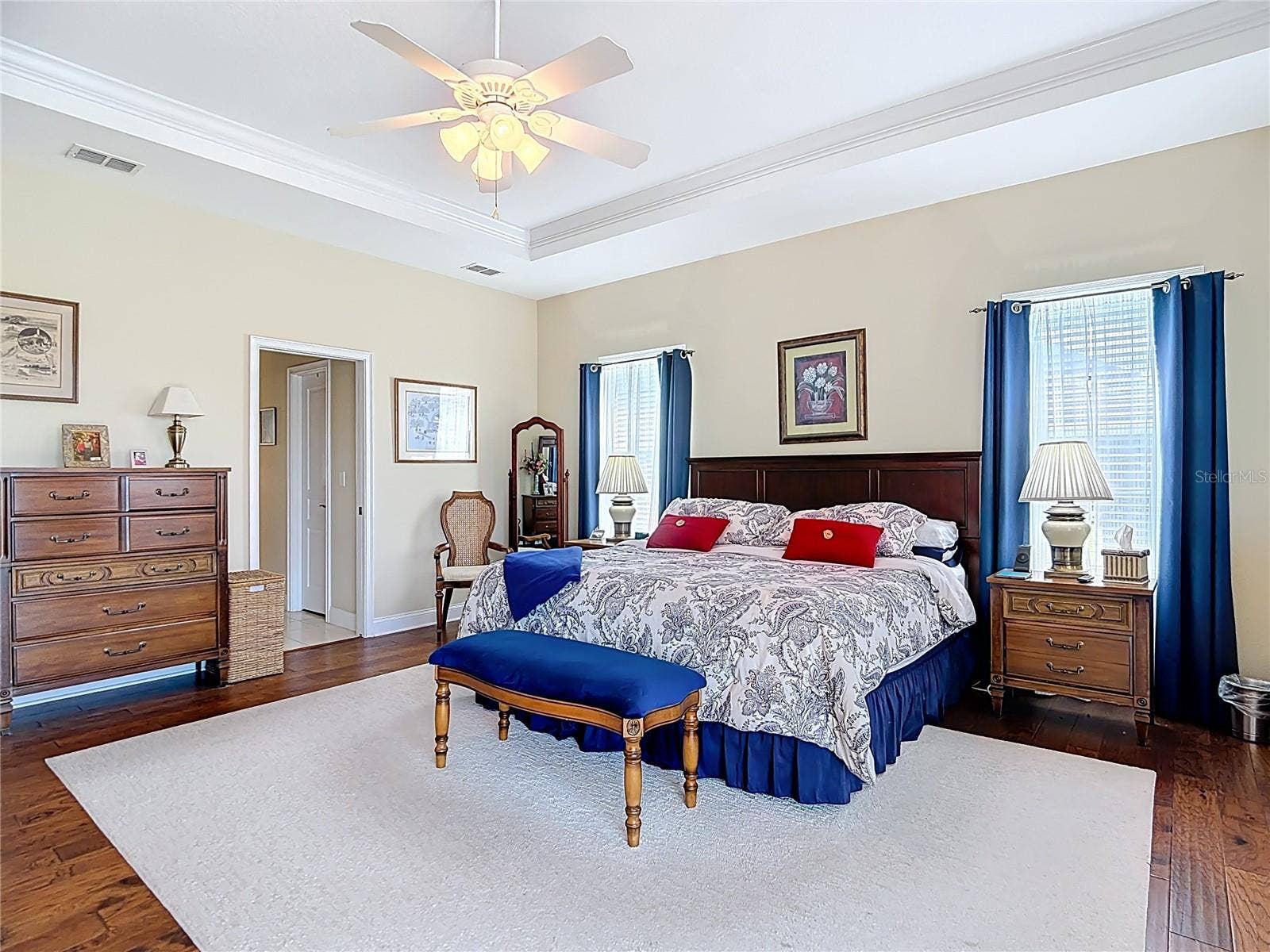 Primary Bedroom, tray ceiling