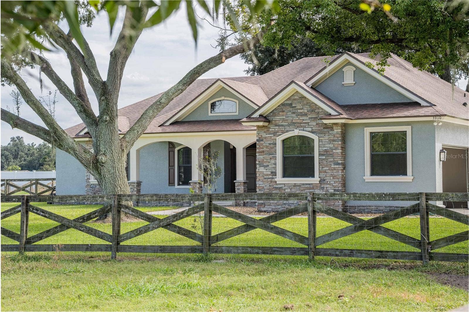 Front view of home from cow pasture