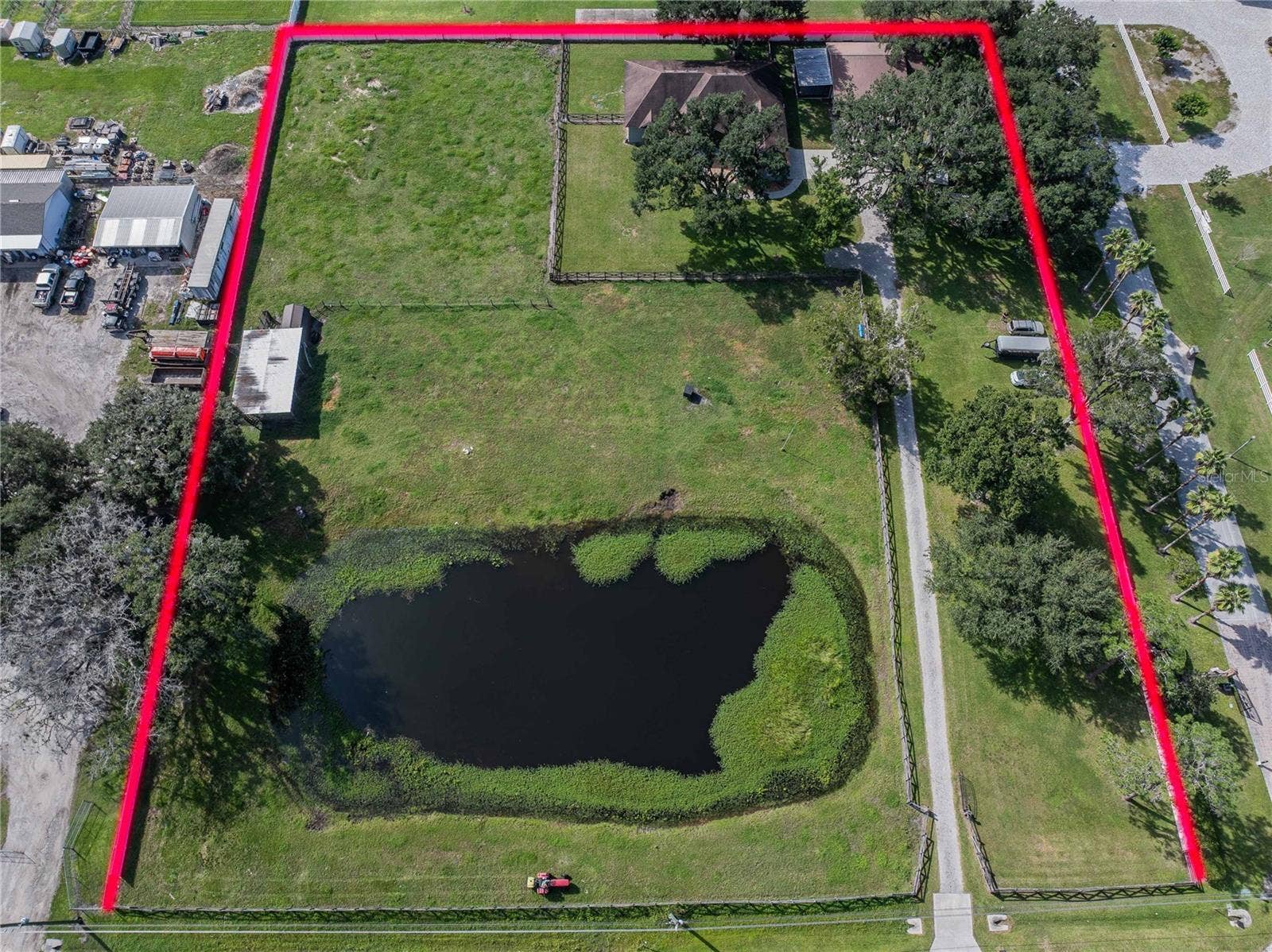 Aerial view of 3.15 acre property