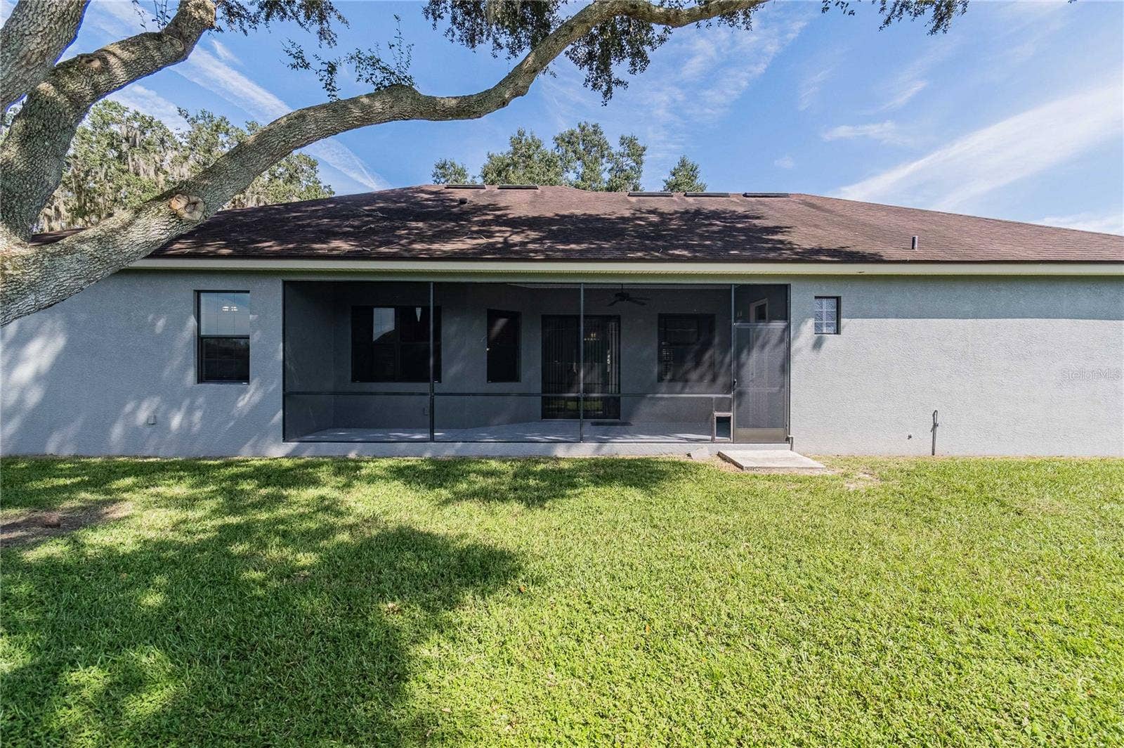 Rear view of home