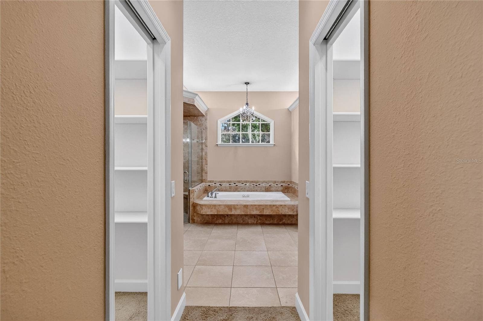 View of master bathroom