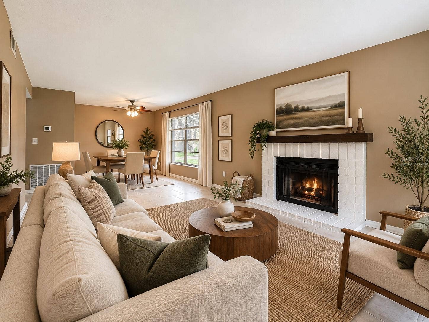 4022 TUMBLE WOOD TRAIL, #101, Tampa, FL 33613 Virtually Staged Great Room