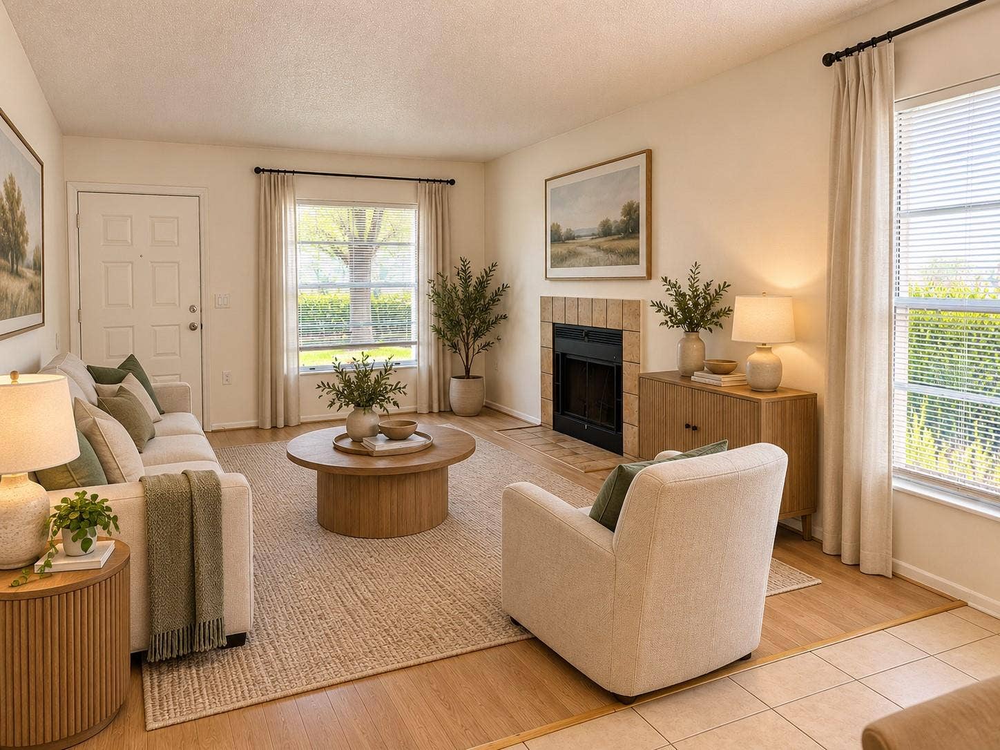 14417 HANGING MOSS CIRCLE, #102, Tampa, FL 33613 Virtually Staged Living Room