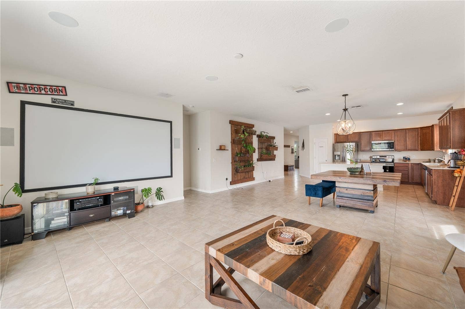 8751 RINDGE ROAD, Polk City, FL 33868 Open Floor Plan / Kitchen / Dining Room / Living Room
