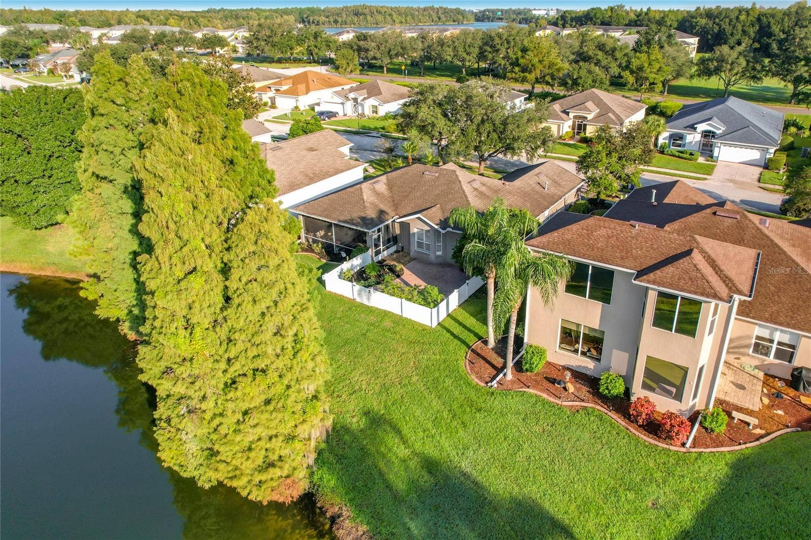 3934 WINDCHIME LANE, Lakeland, FL 33811 arial view of rear yard