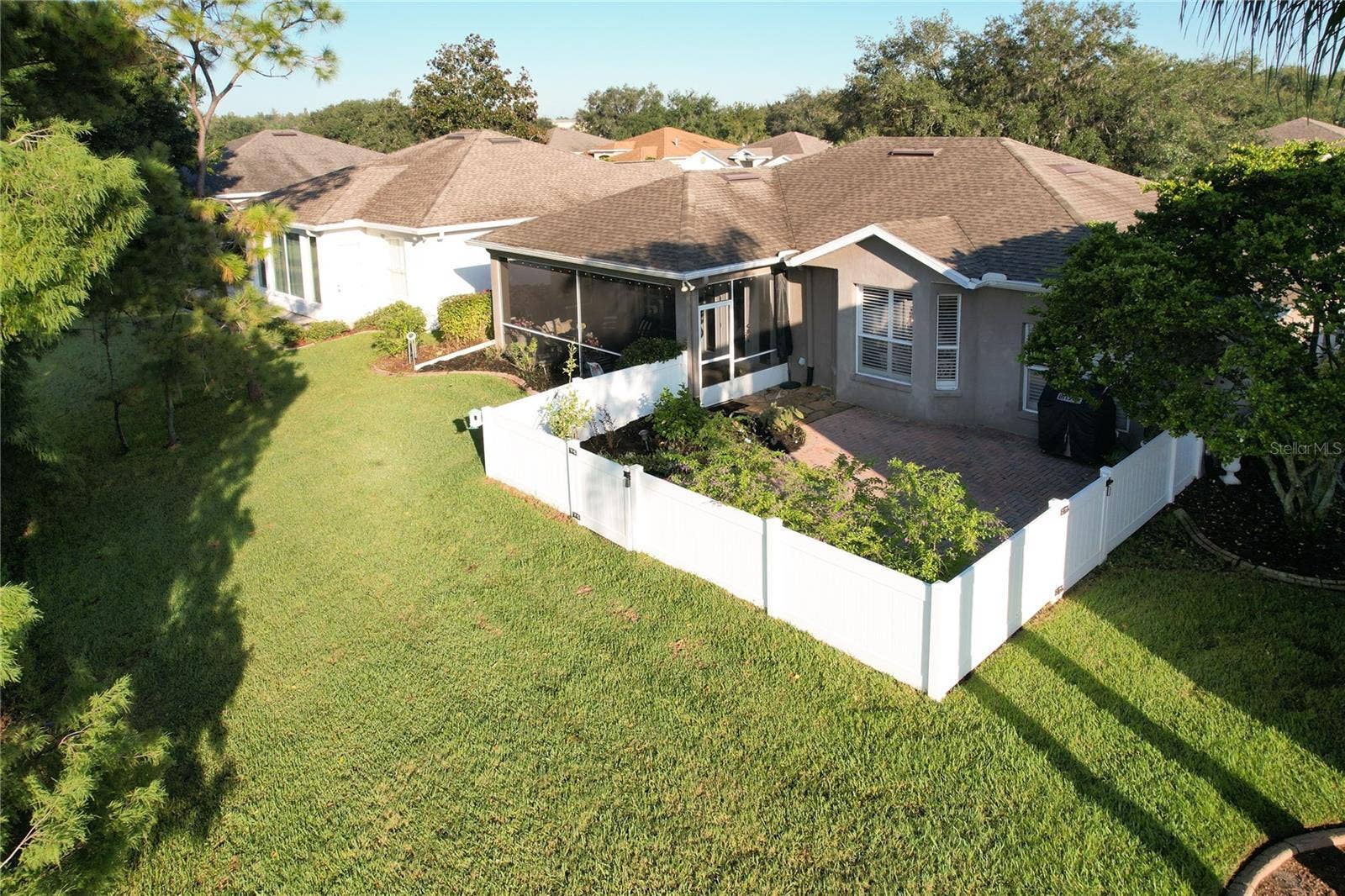 3934 WINDCHIME LANE, Lakeland, FL 33811 arial view of backyard and patio