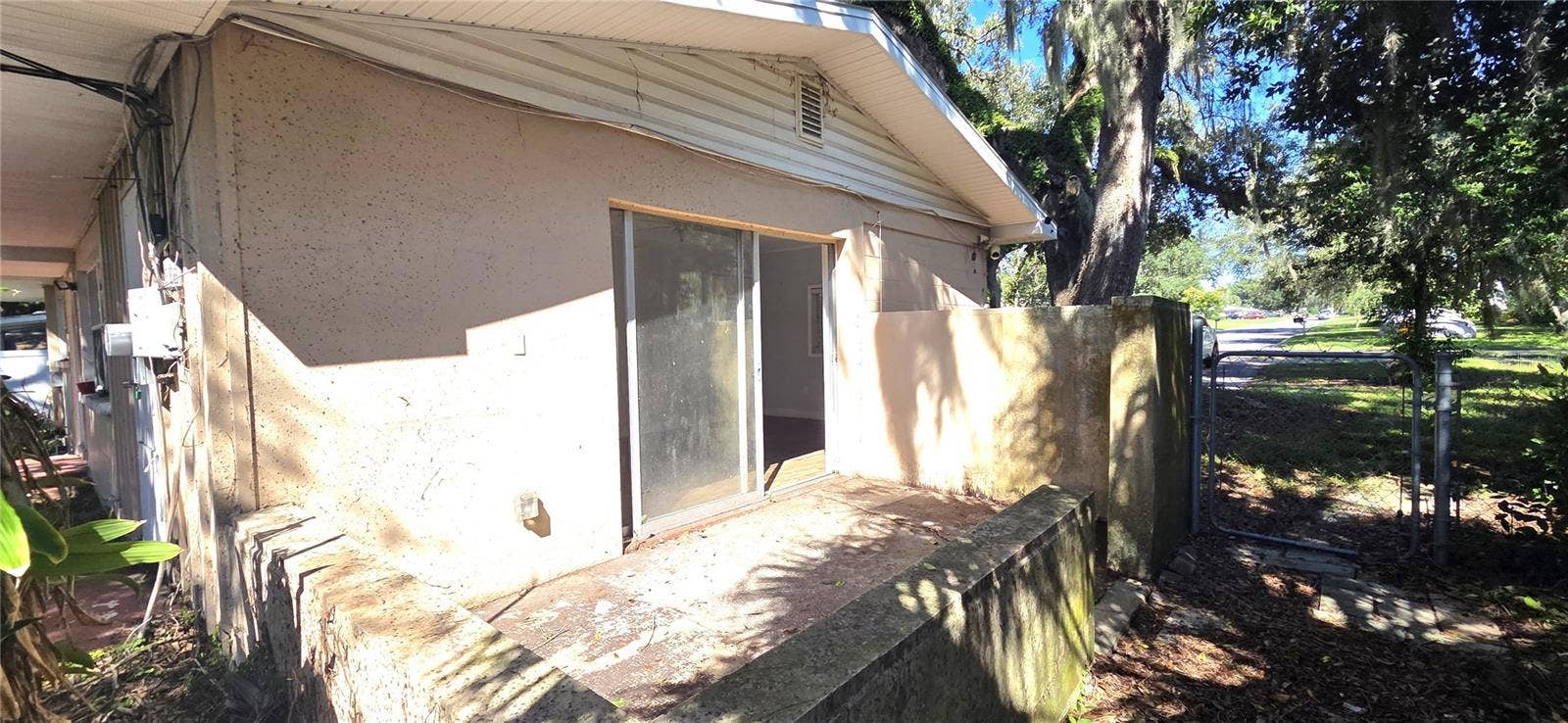 Side Patio off Office on left side of house