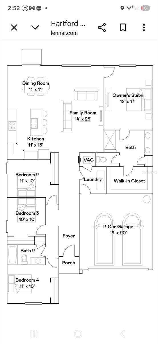 Hartford Model Floor Plan