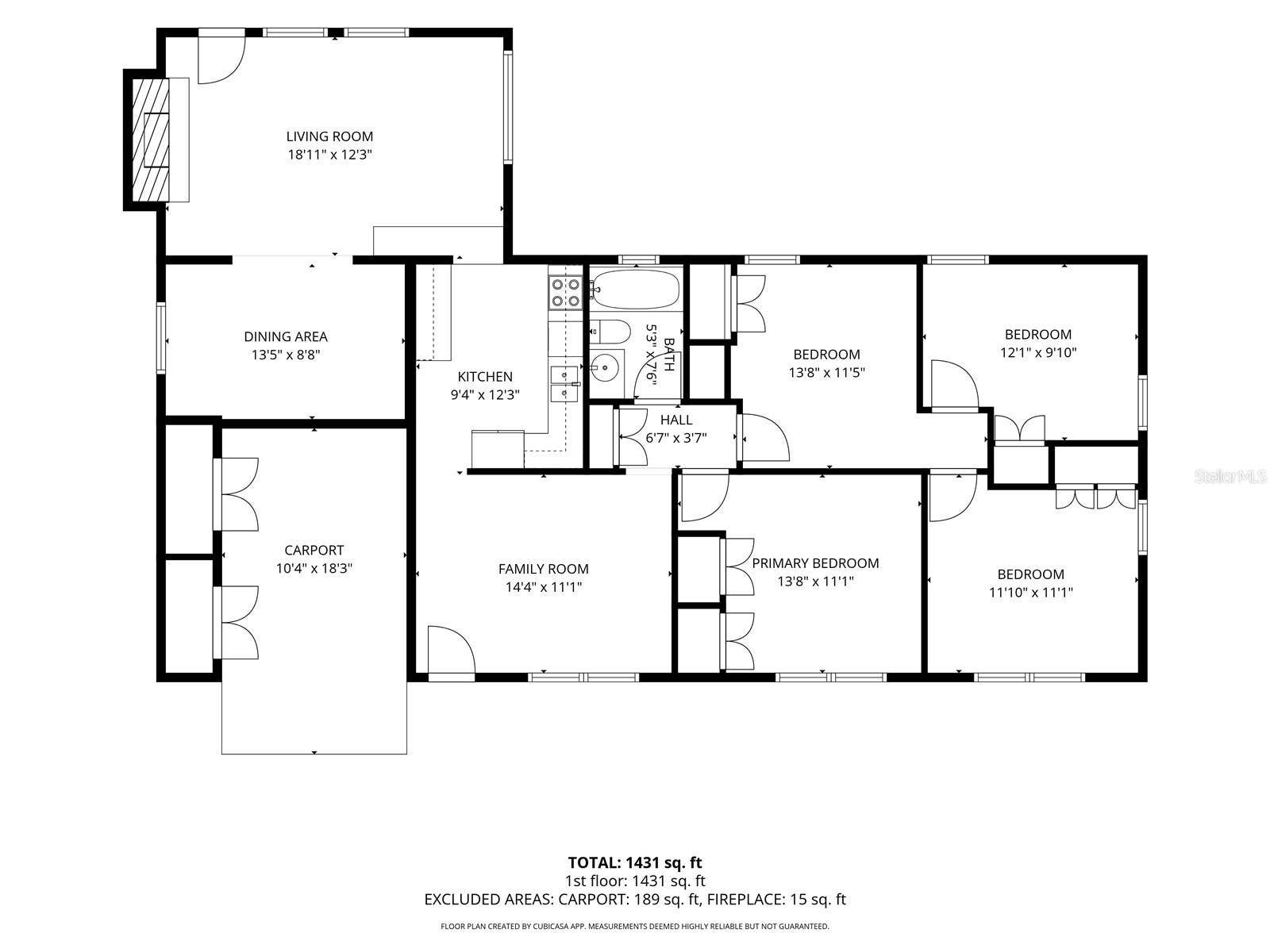 650 PARK LANE, Bartow, FL 33830 Floor plan.