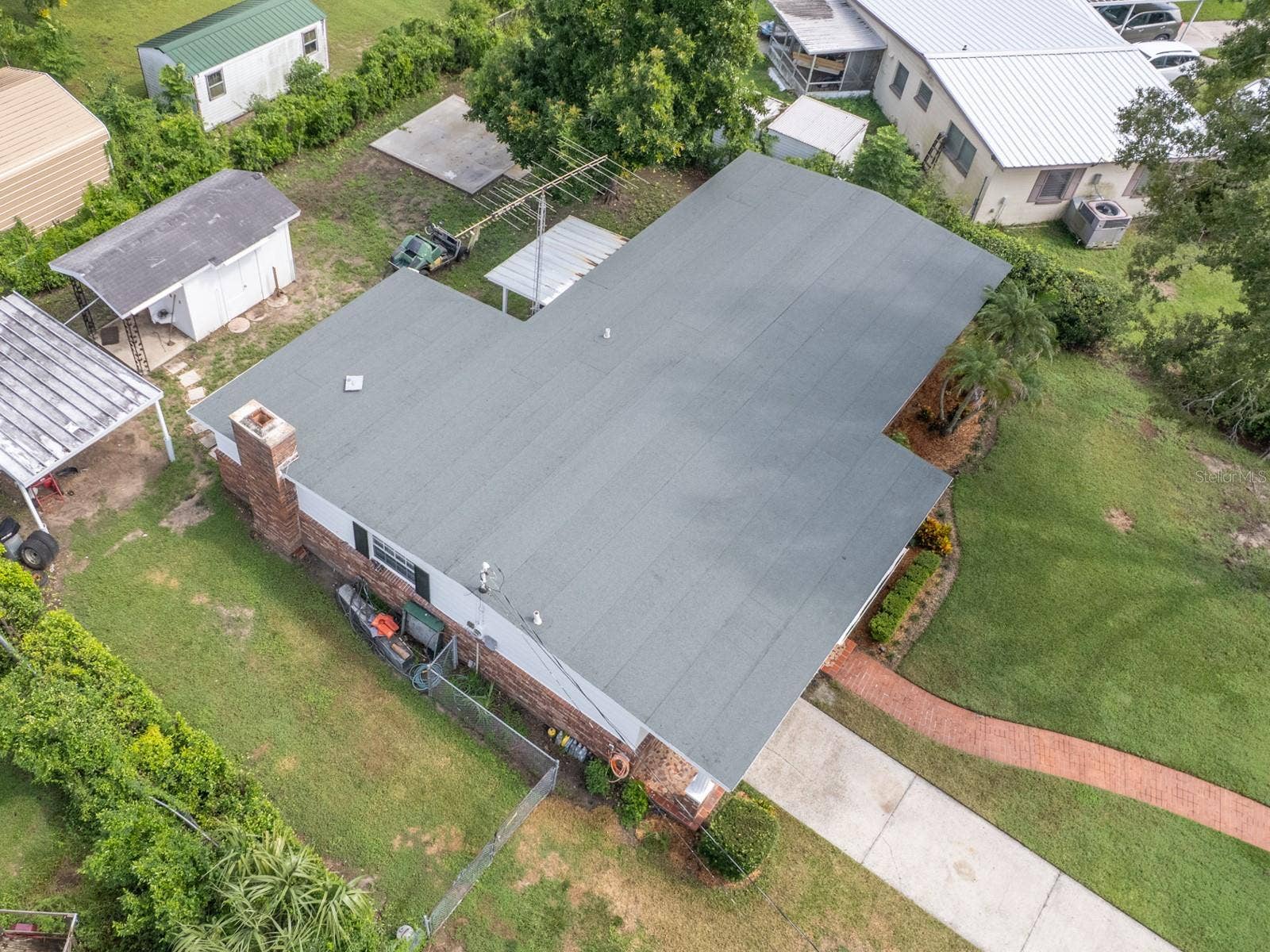 650 PARK LANE, Bartow, FL 33830 Ariel of the home.