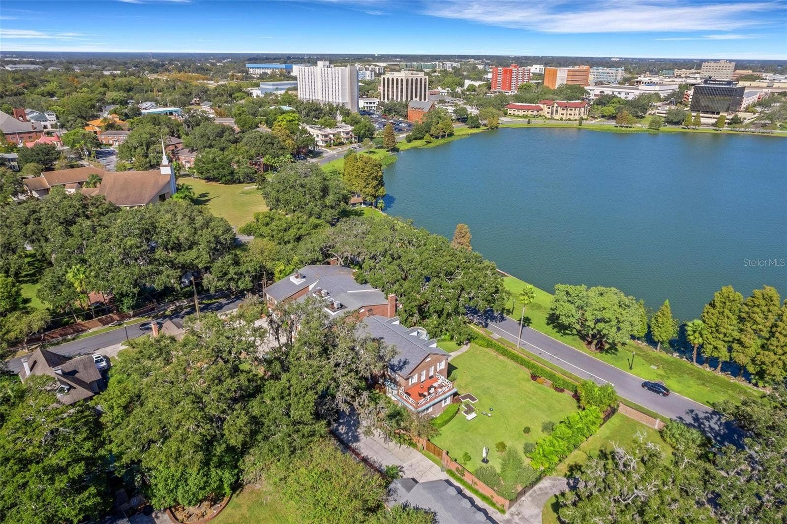 155 LAKE MORTON DRIVE, #2, Lakeland, FL 33801 Aerial view of property and its proximity to Downtown Lakeland
