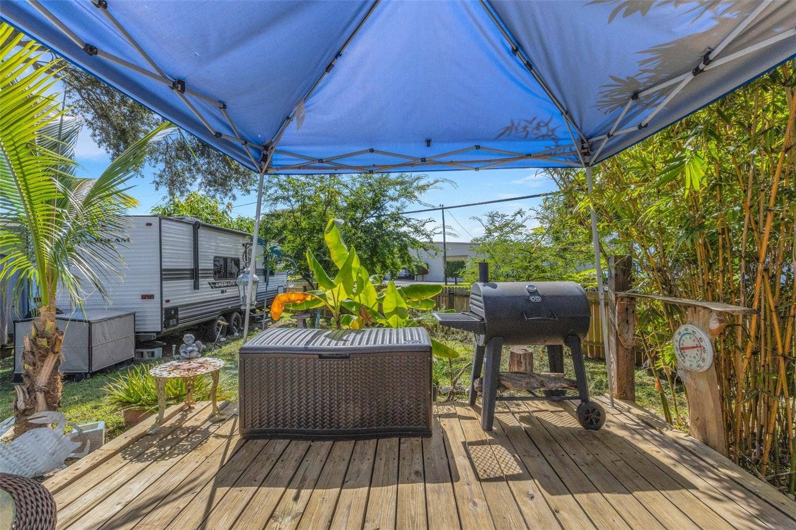 4260 53RD AVENUE N, St Petersburg, FL 33714 Back Wooden Deck with Cabana