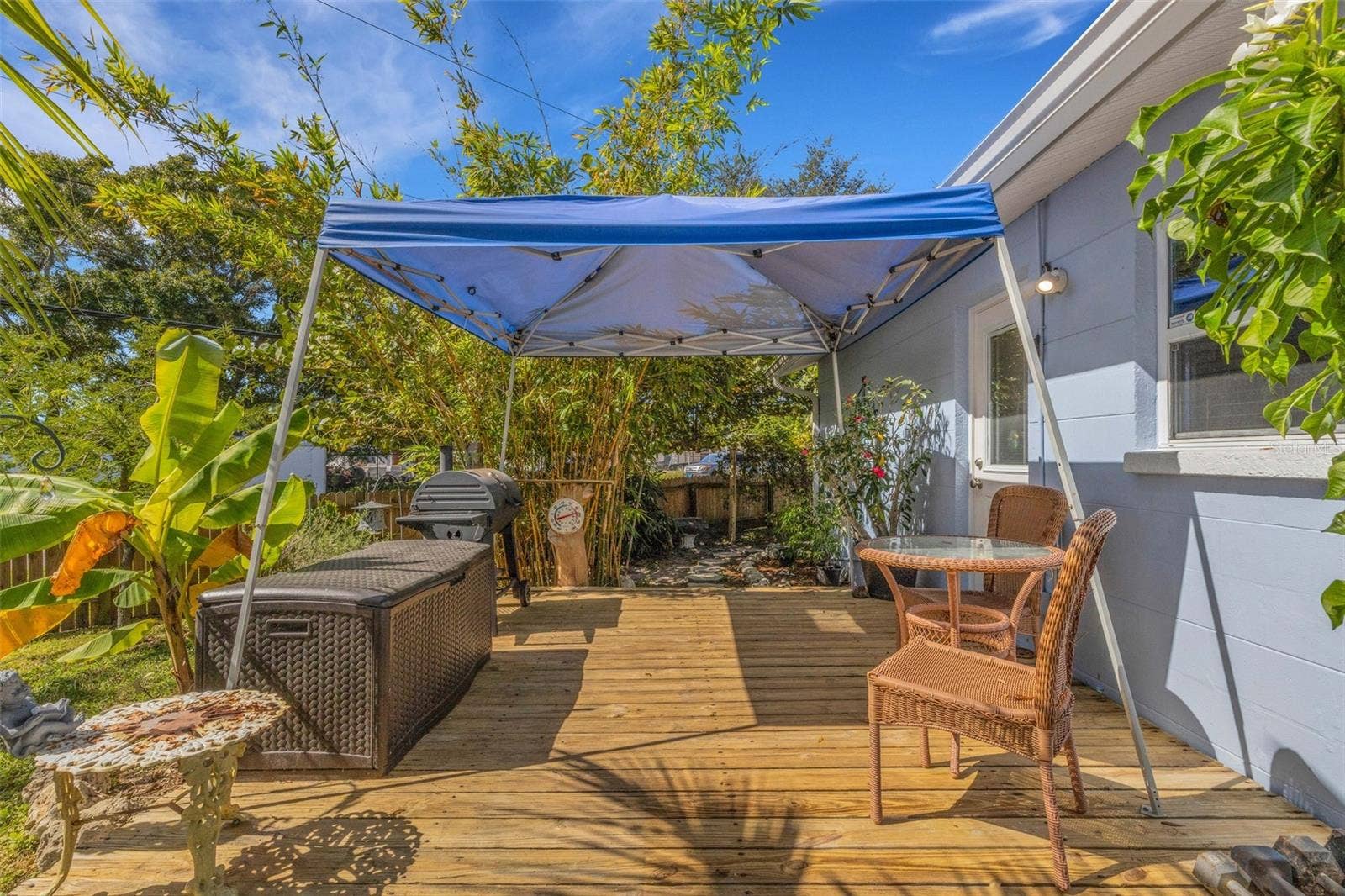 4260 53RD AVENUE N, St Petersburg, FL 33714 Back Wooden Deck with Cabana